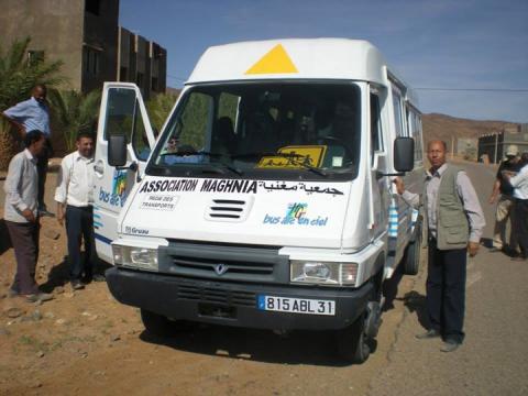 arrivée du bus à Maghnia